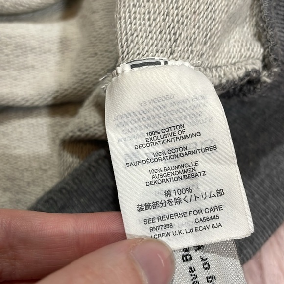 J. Crew Heather Gray Ruffle Trim Sleeve Sweatshirt - Picture 10 of 10